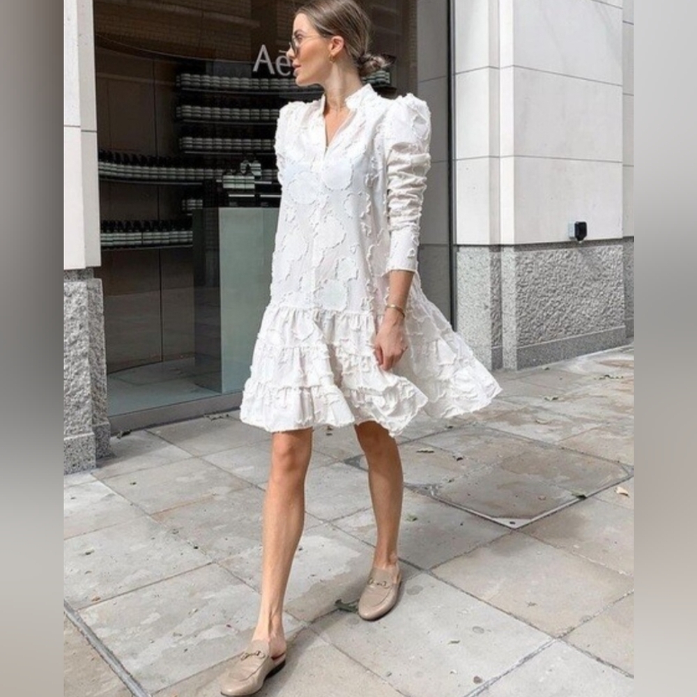 H&M Cream Textured Dress